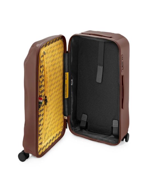 Crash Baggage Brown Medium Trunk Dented-Effect Four-Wheel Suitcase