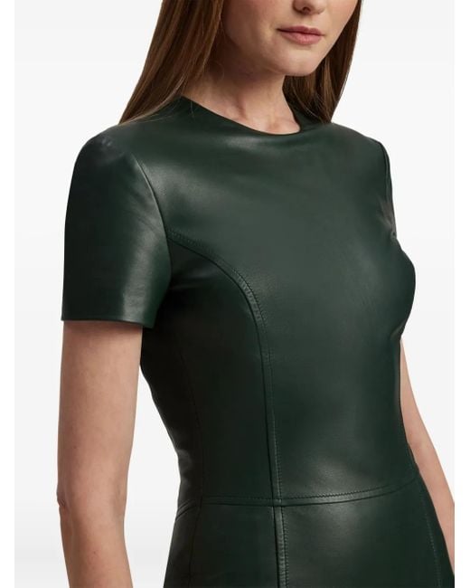 Ralph Lauren Green Kurzärmeliges Kleid mit Gürtel