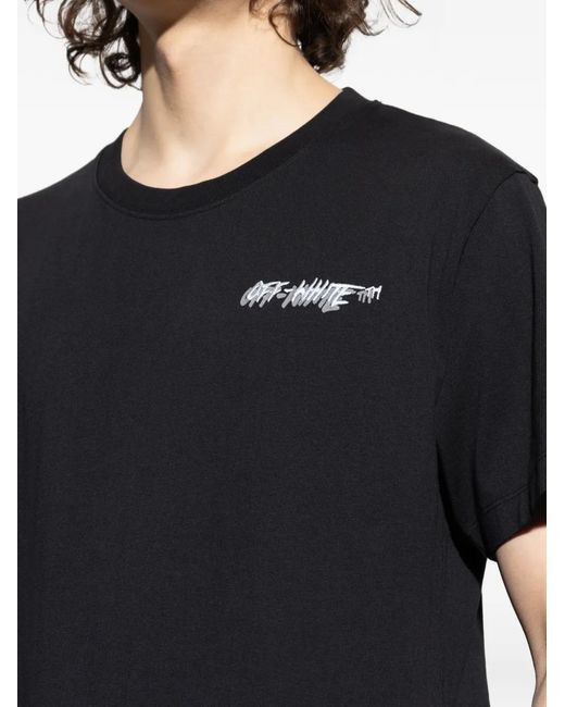 Off-White c/o Virgil Abloh Black Off Logo S/S Slim Tee for men