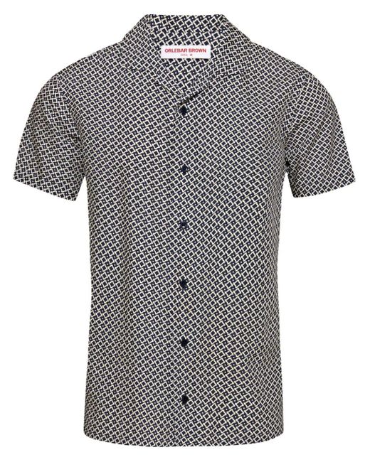 Orlebar Brown Gray Hibbert Roda Shirt for men