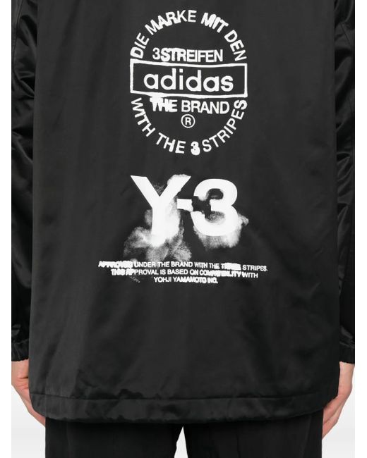 Y-3 Zipped Jacket With Press Stud Closure in Black für Herren