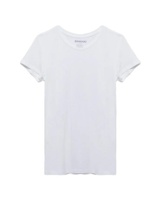 Jonathan Simkhai White Short-Sleeve T-Shirt