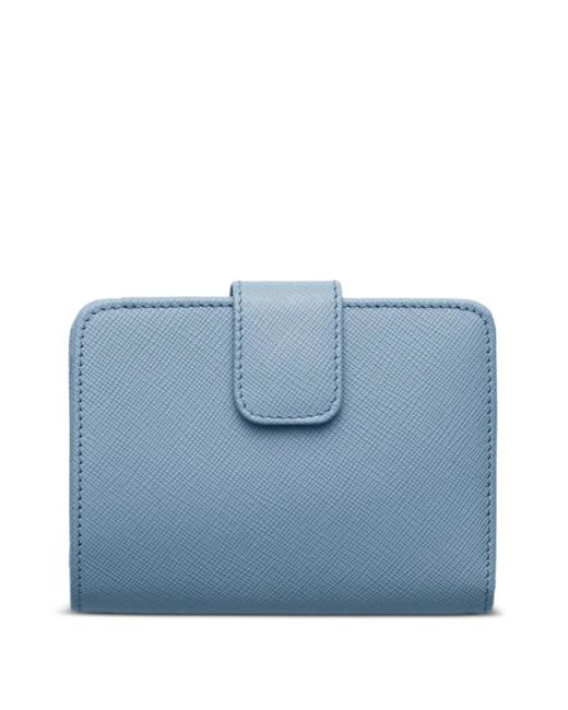Prada Blue Small Saffiano Leather Wallet