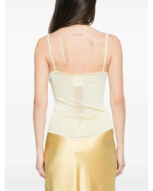 Paris Georgia White Amelia Stitched Tank Top