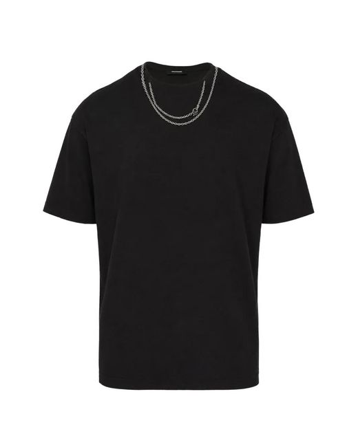 we11done Black Chain-Embellished T-Shirt