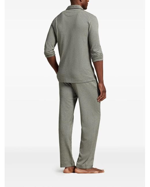 Pigiama Con Motivo A Spina Di Pesce di Polo Ralph Lauren in Gray da Uomo
