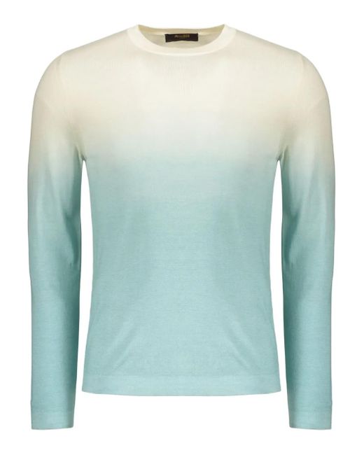 Moorer Blue Donald Gradient-Effect Jumper for men