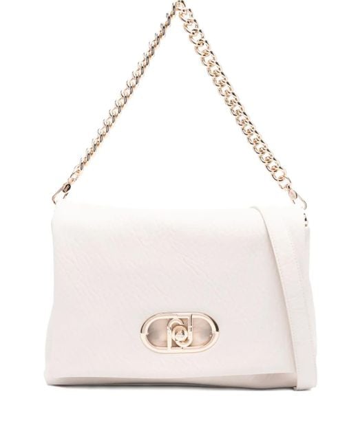 Liu Jo White Large Lapuffy Shoulder Bag