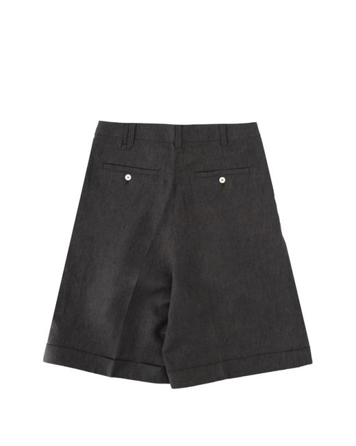 Jacquemus Black Le Pastro Pleated Shorts for men