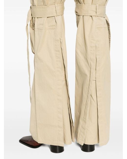 Pantalon ample en coton à poches cargo R13 en coloris Natural