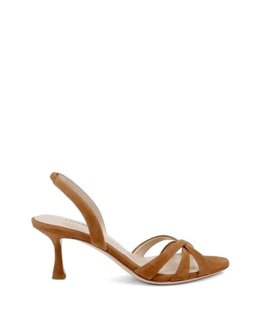 L'Agence Metallic Colwill Slingback Heeled Sandals
