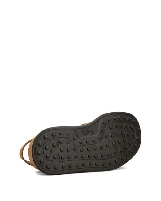 Tod's Brown Leather Sandals With Buckle