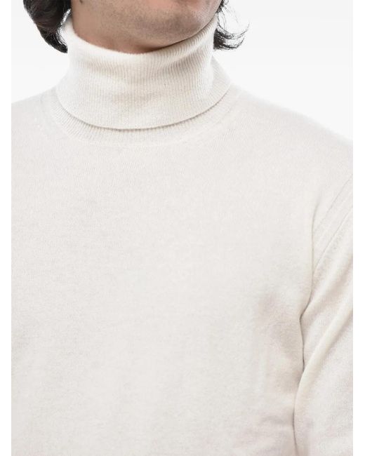 Paolo Pecora White Turtleneck Sweater for men