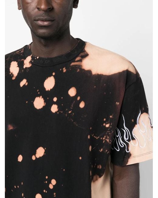 Vision Of Super Black Tie-Dye Cotton T-Shirt for men