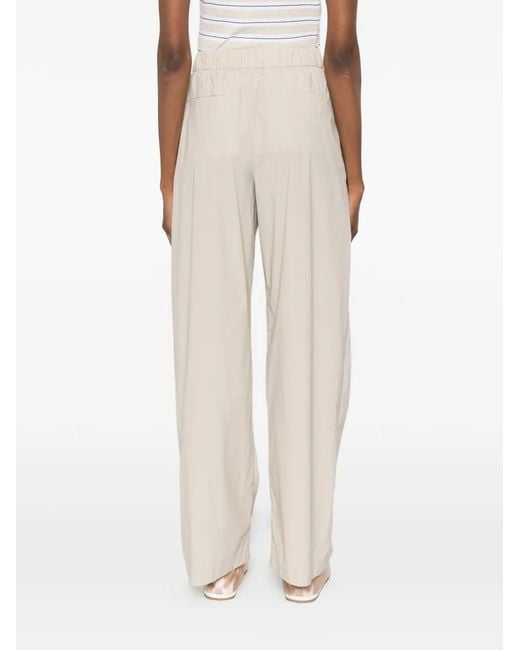 Herno White Drawstring Elasticated-Waist Trousers
