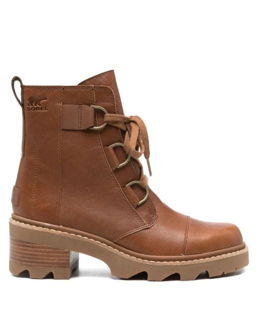 Sorel Brown Joan Ankle Boots