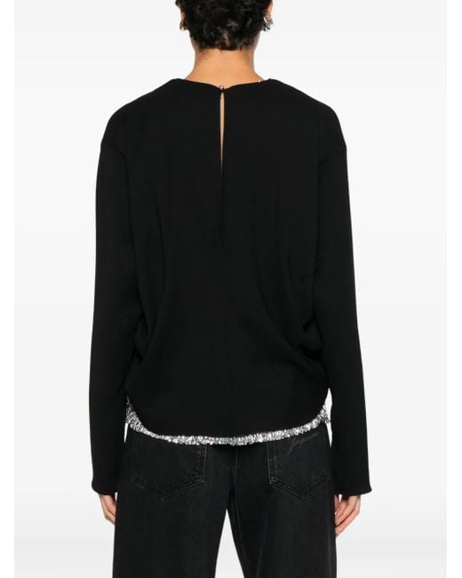 Rabanne Black Sequin Embellished Top