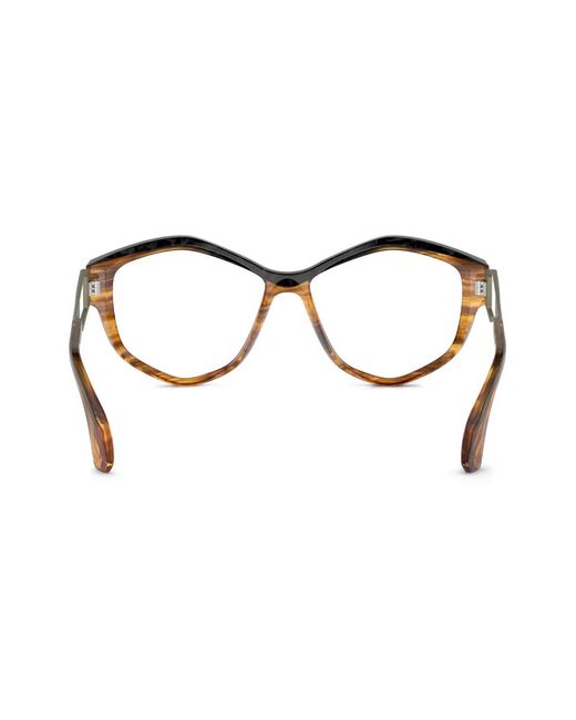 Alain Mikli Brown Geometric-Frame Glasses