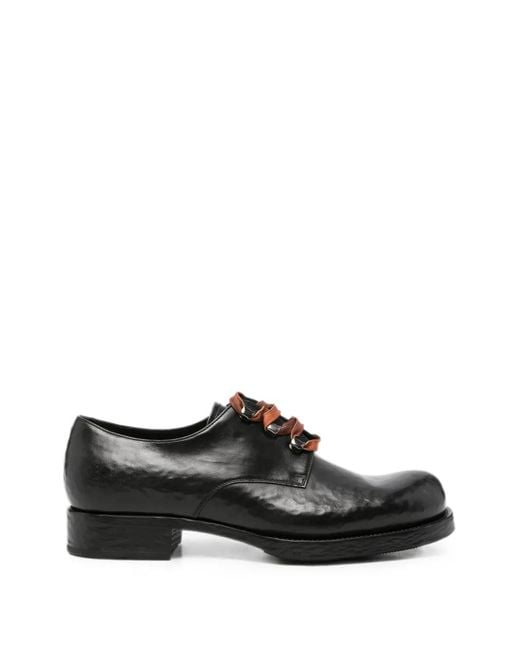 Prada Black Runway Lace-Up Derby Shoes for men