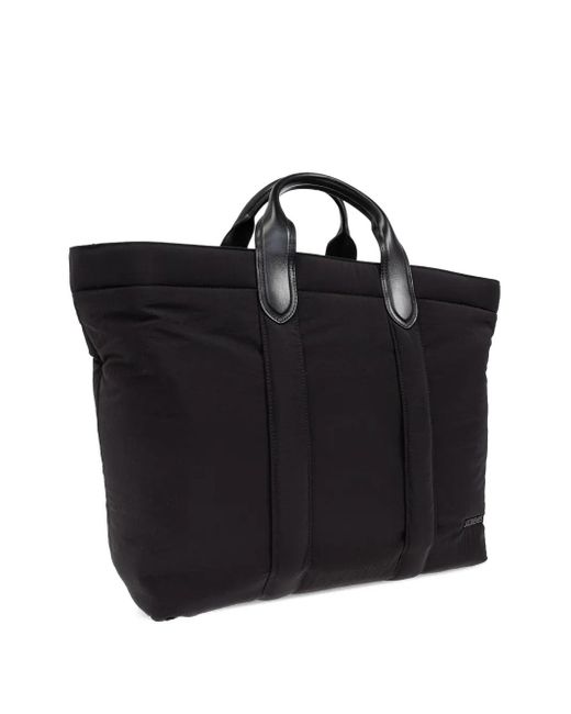 Jacquemus Black The Bambino Padded Leather-Handle Tote Bag for men