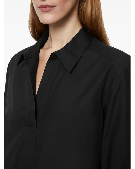 Marc O' Polo Black Collared Button-Up Dress