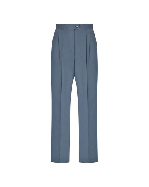 The Row Blue Ragnar Pleated Trousers