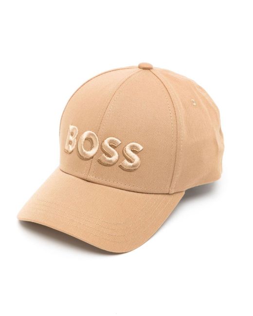 Boss Natural Logo-embroidered Cotton Cap for men