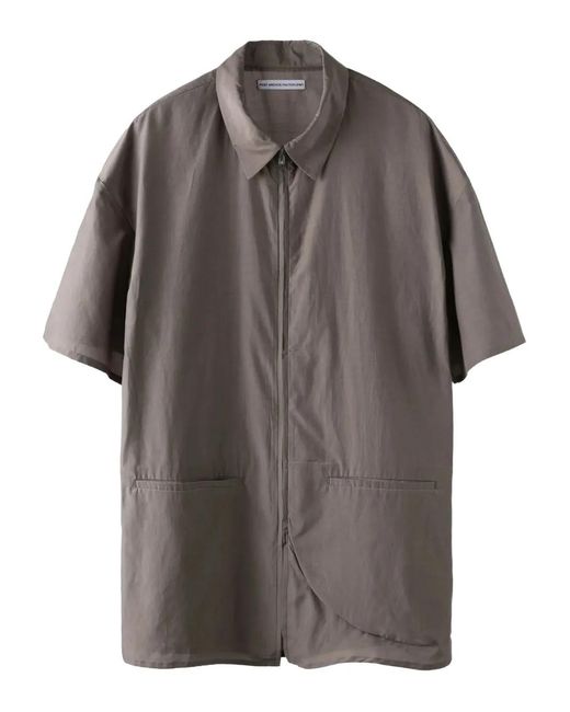 Post Archive Faction PAF Gray Silk Blend Shirt for men