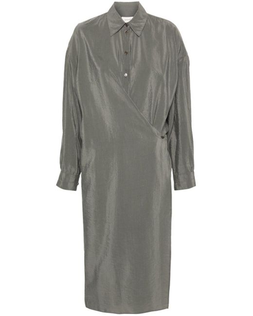 Lemaire Gray Wrap Shirt Dress