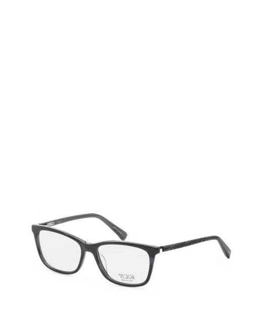 Tumi White Rectangle-Frame Glasses
