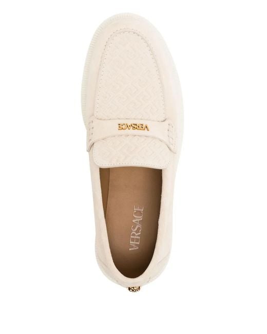 Versace Natural Suede Loafers for men