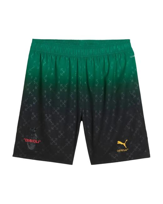 PUMA Green Ac Milan X Off- Authentic Shorts for men
