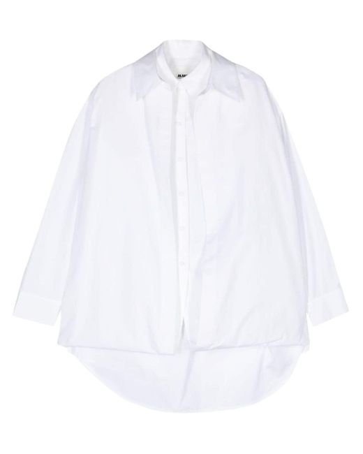 Chemise en coton à design superposé Jil Sander en coloris White