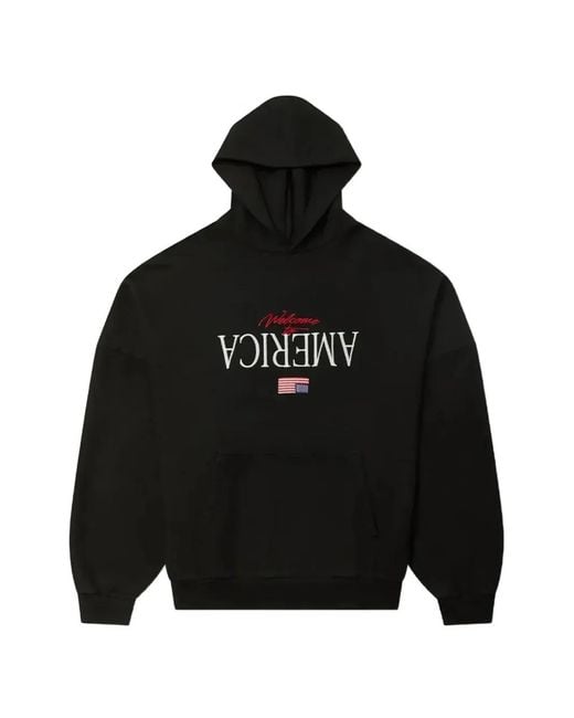 Willy Chavarria Black Cotton Hoodie for men