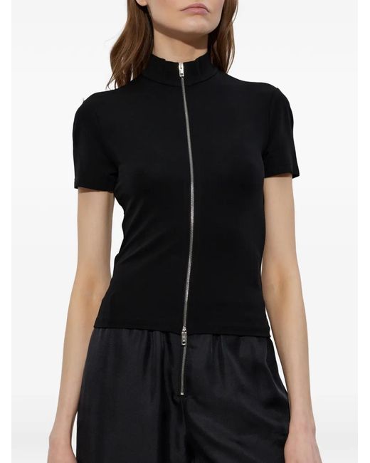 Alexander Wang Black Zip Up Top