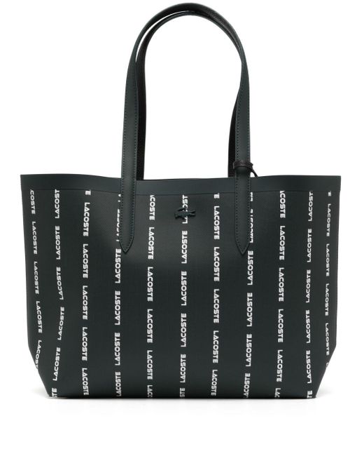 Lacoste Black Logo-print Reversible Tote Bag