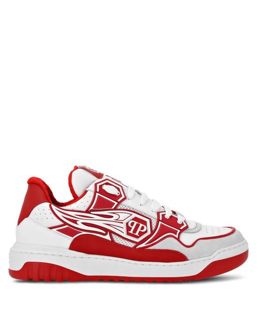 Sneakers Strass Hexagon di Philipp Plein in Red da Uomo