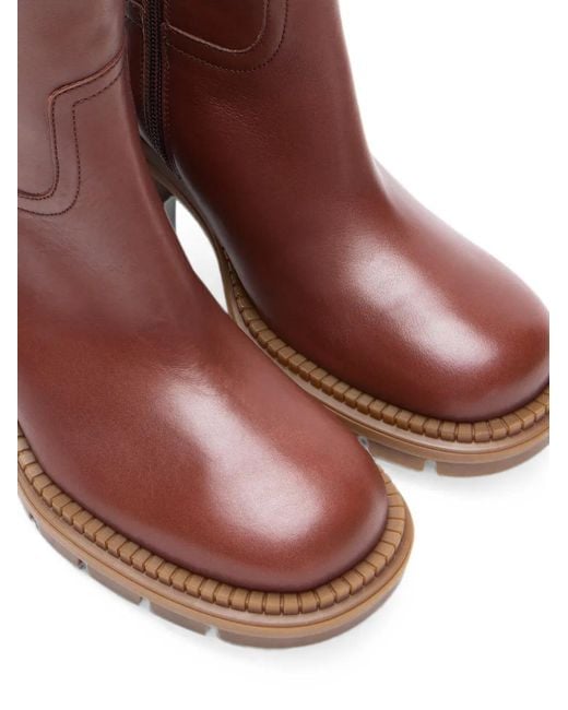 Casadei Brown Concept Lug-Sole Boots