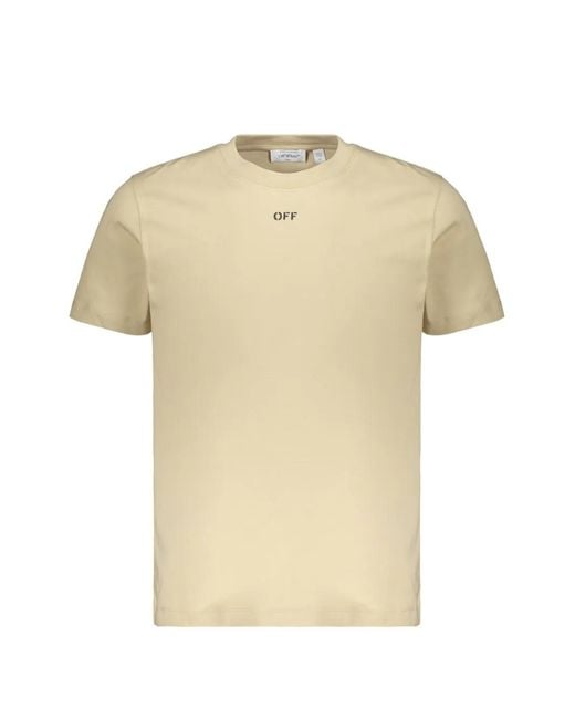 Off-White c/o Virgil Abloh Natural Arrows Logo-Print T-Shirt for men