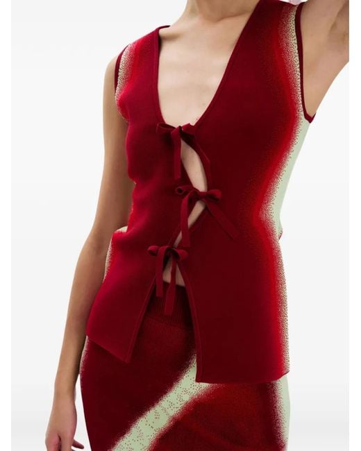 Ph5 Red Bow-Detail Vest