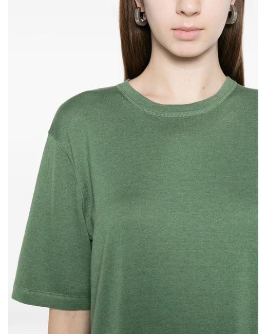 Bompard Green Robe Mi-Longue À Encolure Ronde
