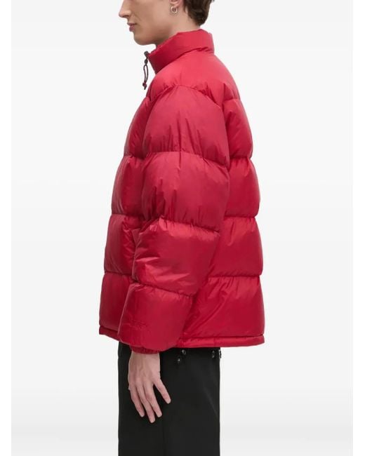 Thisisneverthat Red Logo-Print Padded Jacket for men
