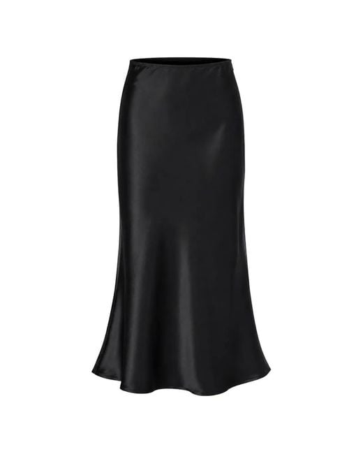 Anna October Black Champaca Pleated Maxi Skirt
