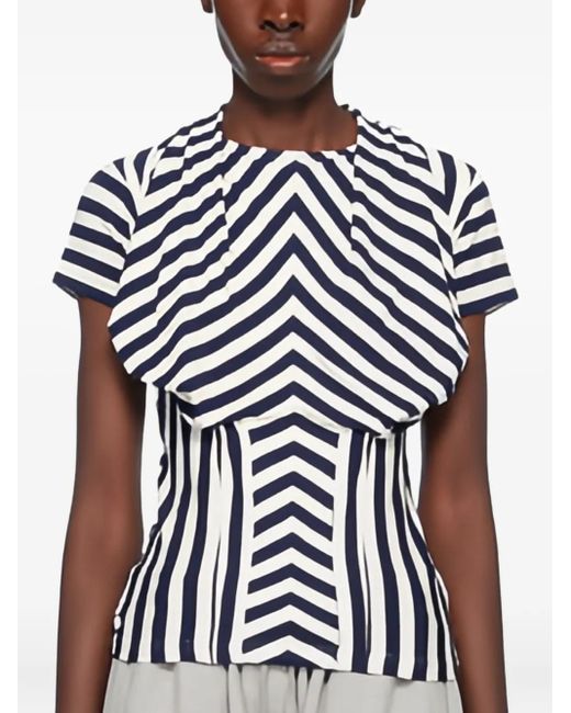 Pushbutton White Oberteil mit Streifen