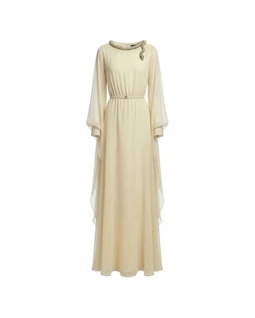 Saiid Kobeisy Natural Crystal-Snake Embellished Dress