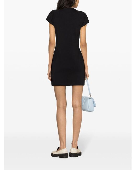 Moschino Black Logo-print Cotton T-shirt Dress