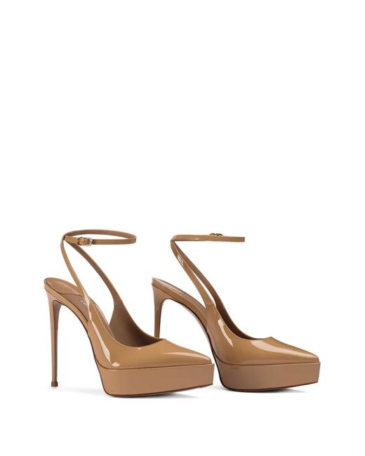 Le Silla White Uma Platform Slingback Pumps
