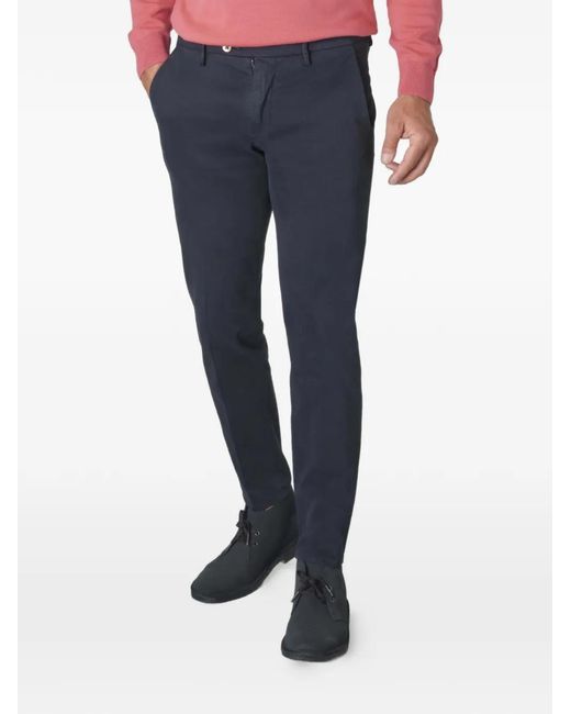 Michael Coal Blue Straight-Leg Chino Trousers for men