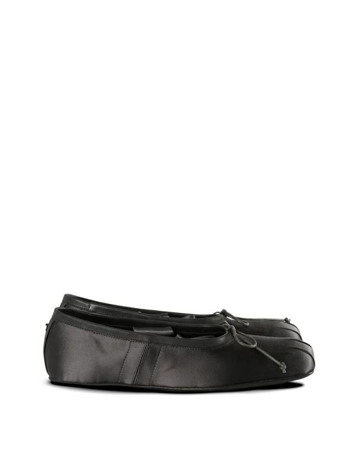 Ann Demeulemeester Black Paloma Bow-Detail Ballet Flats