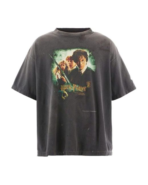 SAINT Mxxxxxx Black Harry Potter Chamber Of Secrets T-Shirt for men